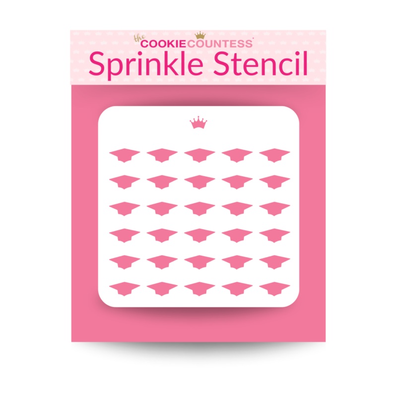 Small Grad Cap Sprinkle Stencil