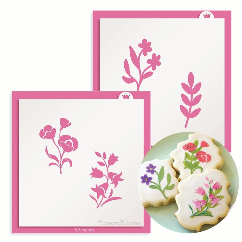 Spring Greenery 2 Piece Stencil Set