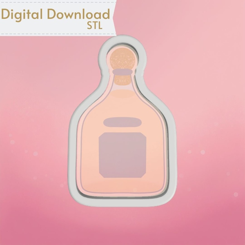 Tequila Bottle Cookie Cutter STL