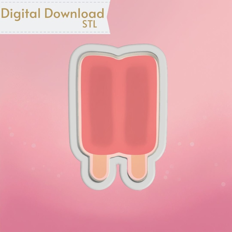 Twin Pops Cookie Cutter STL