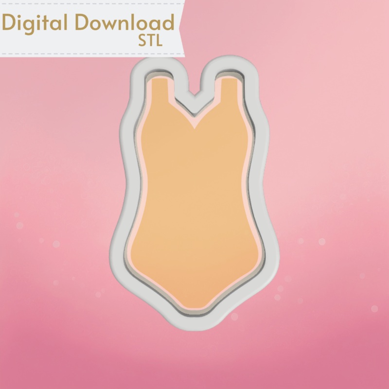 Bathing Suit Cookie Cutter STL