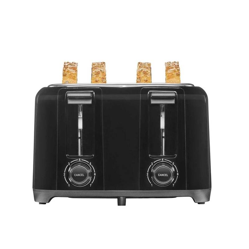 Black Wide Slot 4-Slice Toaster 24215