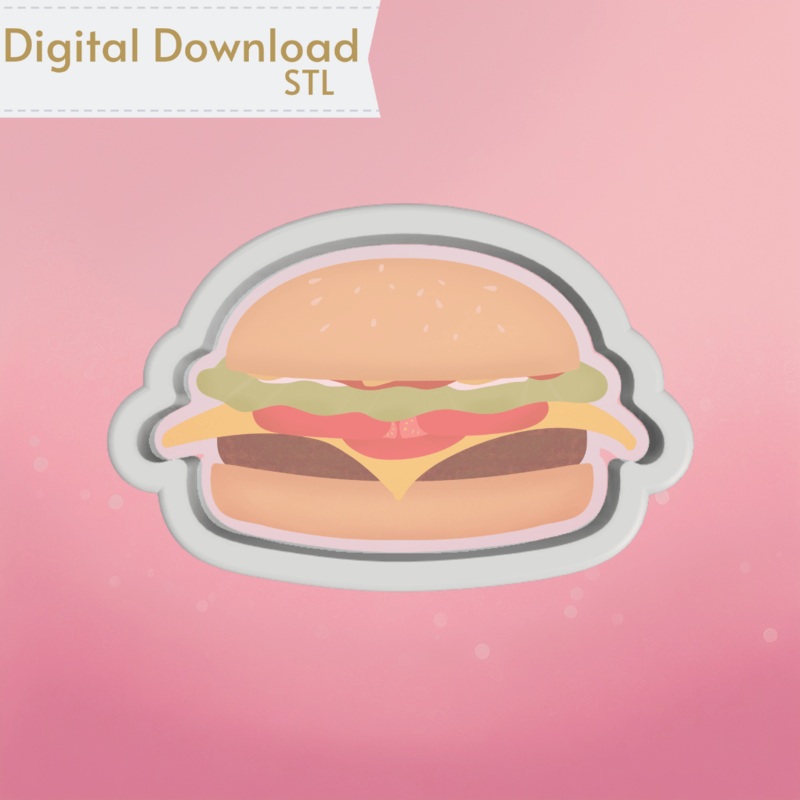 Burger Cookie Cutter STL