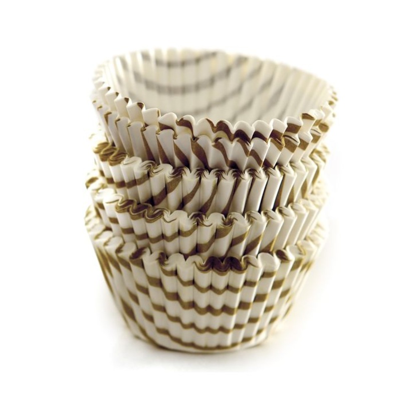 Gold Swirl Mini Muffin and Cupcake Papers 3441