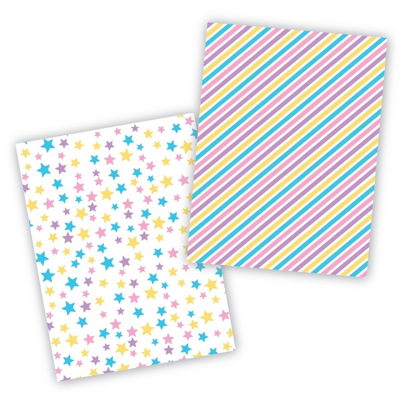 Magical Pastels Cookie Backer - Food Safe, Double Sided 3.75" x 5"