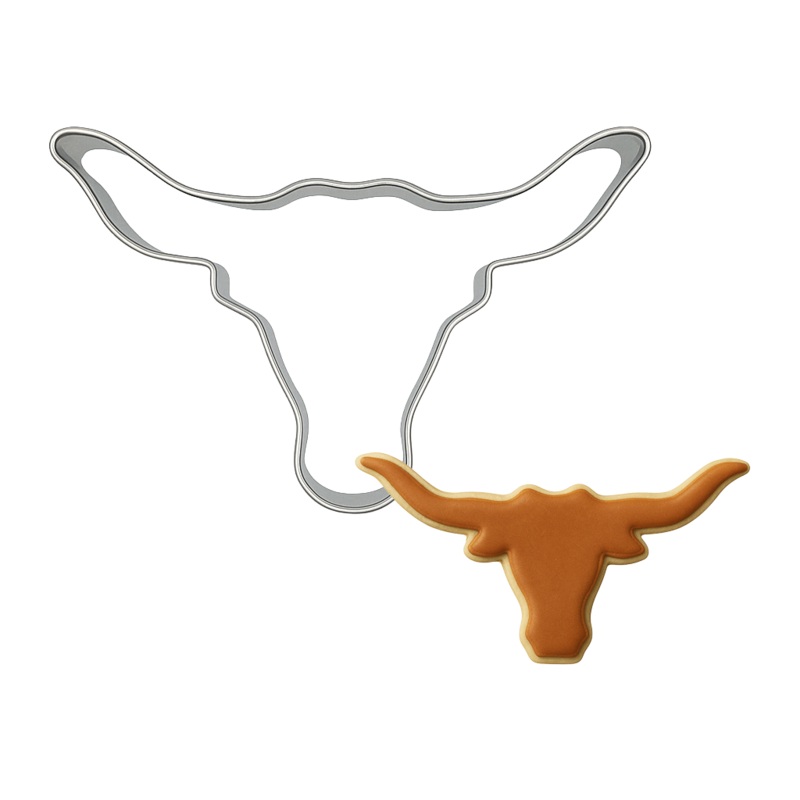 Mini Longhorn Cookie Cutter  2.5"