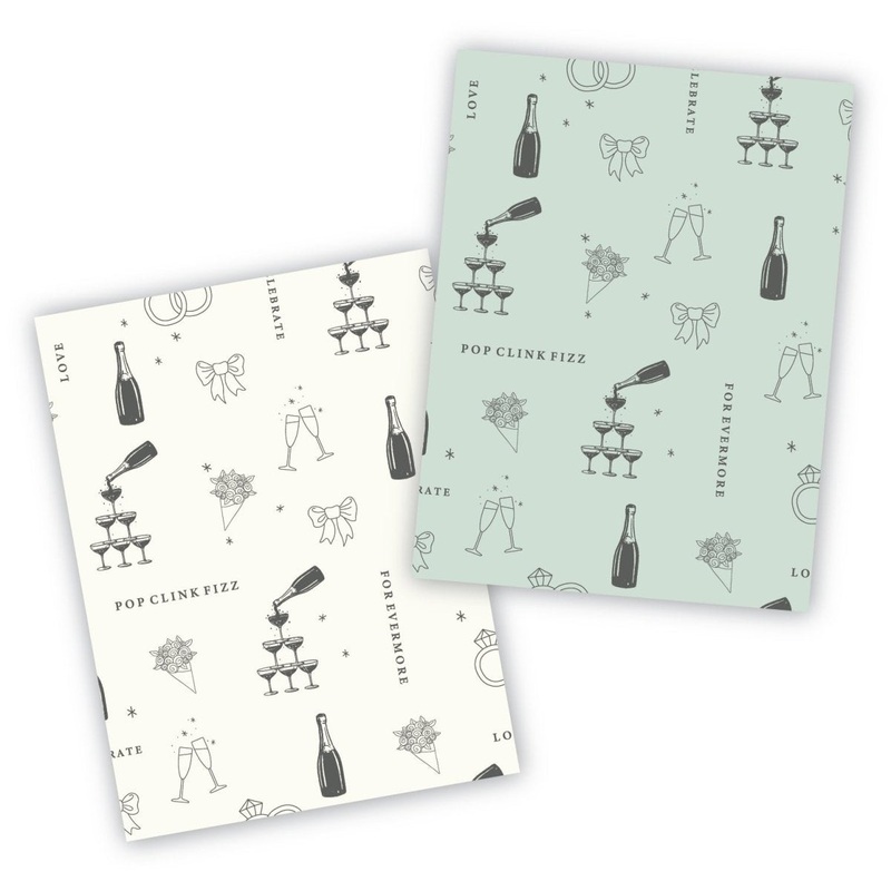 Pop Clink Fizz Cookie Backer - Food Safe, Double Sided 3.75" x 5"