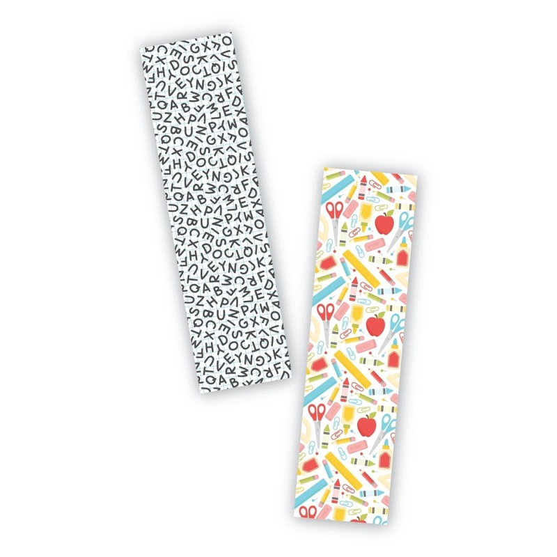 School 1 Cookie Backer - Food Safe, Double Sided 2" x 7.5"