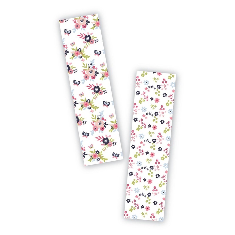 Sunny Florals Cookie Backer - Food Safe, Double Sided 2" x 7.5"
