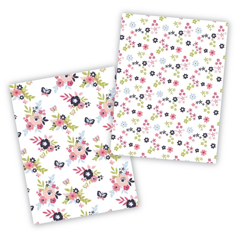 Sunny Florals Cookie Backer - Food Safe, Double Sided 3.75" x 5"