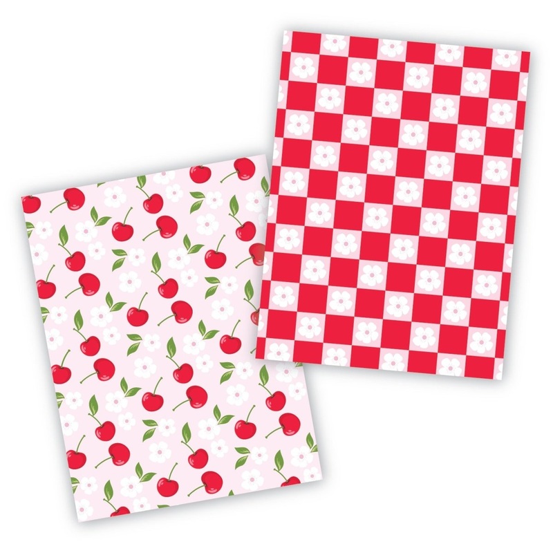 Sweet Cherries Cookie Backer - Food Safe, Double Sided 3.75" x 5"
