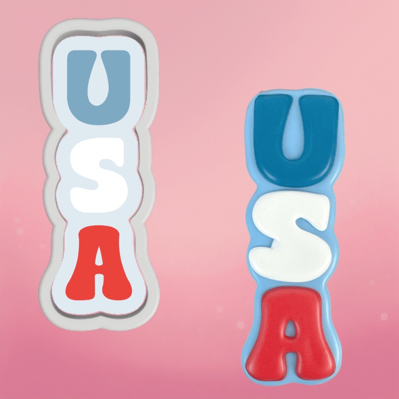 USA Vertical Plaque Cookie Cutter