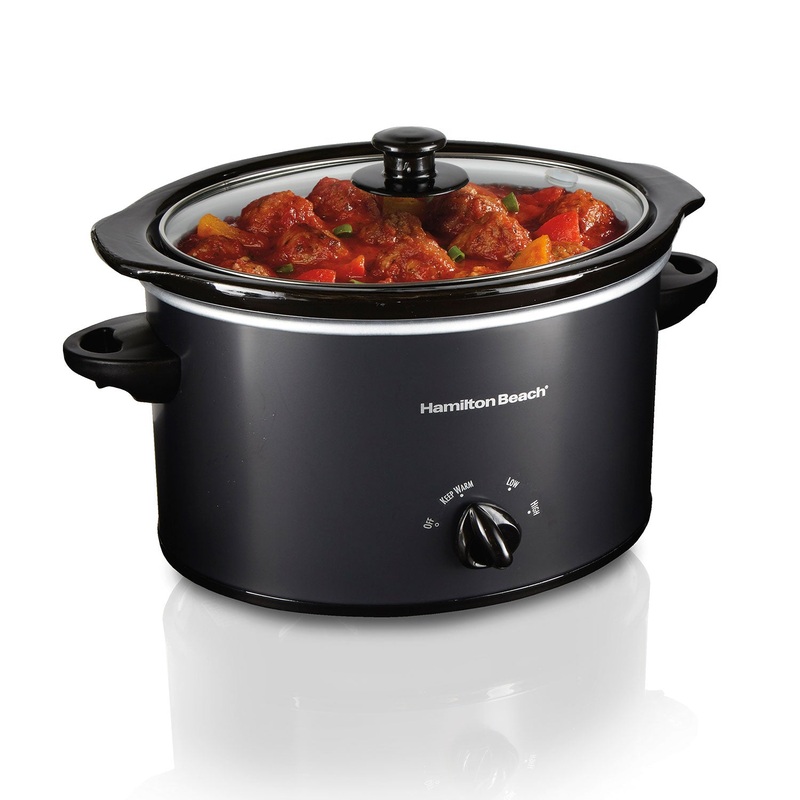 Matte Black 3-Quart Slow Cooker 33231