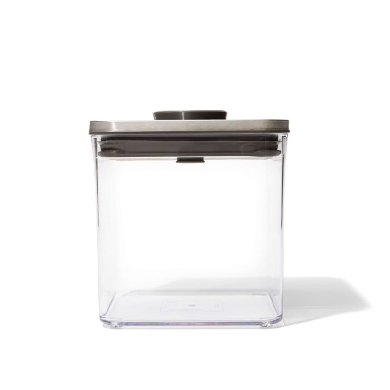 Steel Lid Clear POP Container- Big Square Short 3118300 2.8 Quart