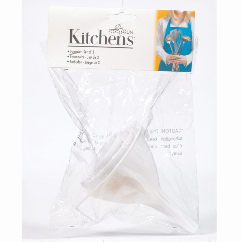 White Poly Funnel 3pc Set 5299