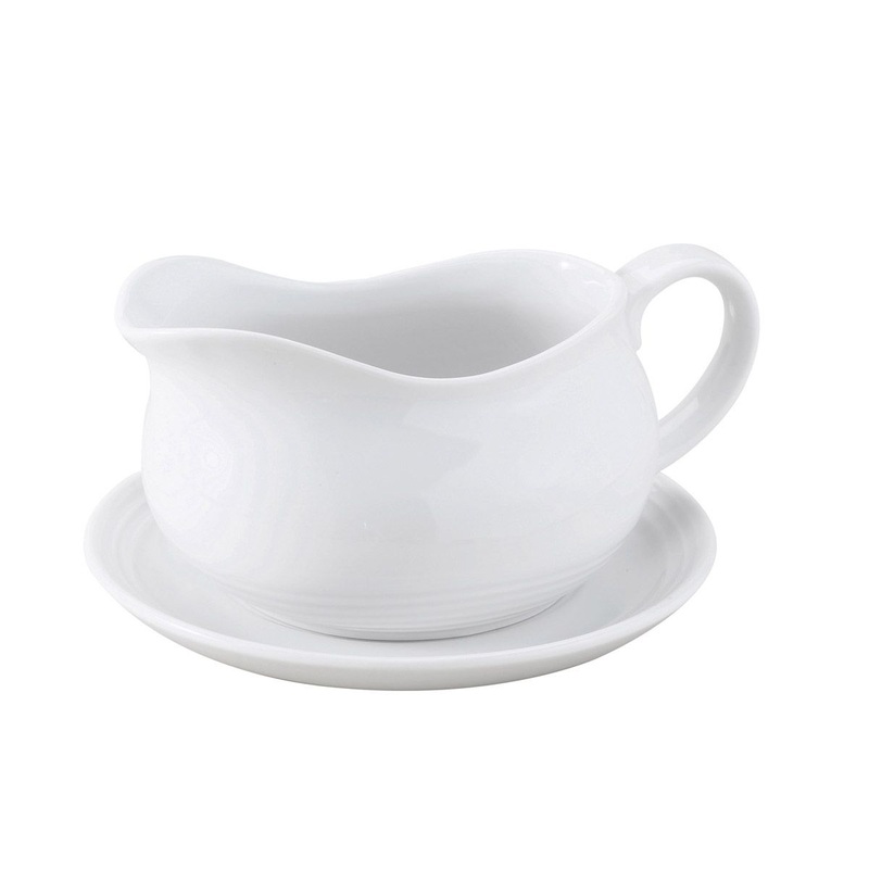 Porcelain Gravy Boat with Saucer 24 oz NT-750
