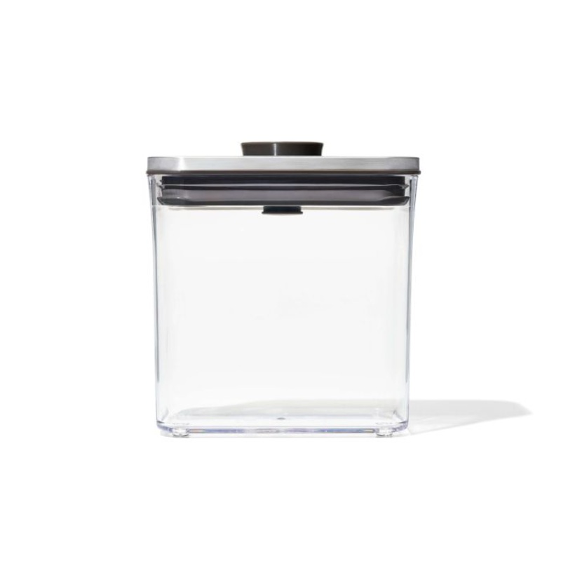 Steel Lid Clear POP Container- Rectangle Short 3118800 1.7 Quart