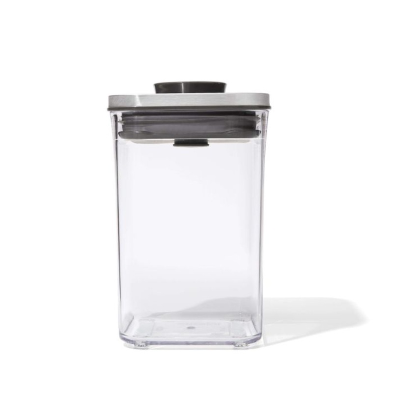 Steel Lid Clear POP Container- Small Square Short 3118400 1.1 Quart