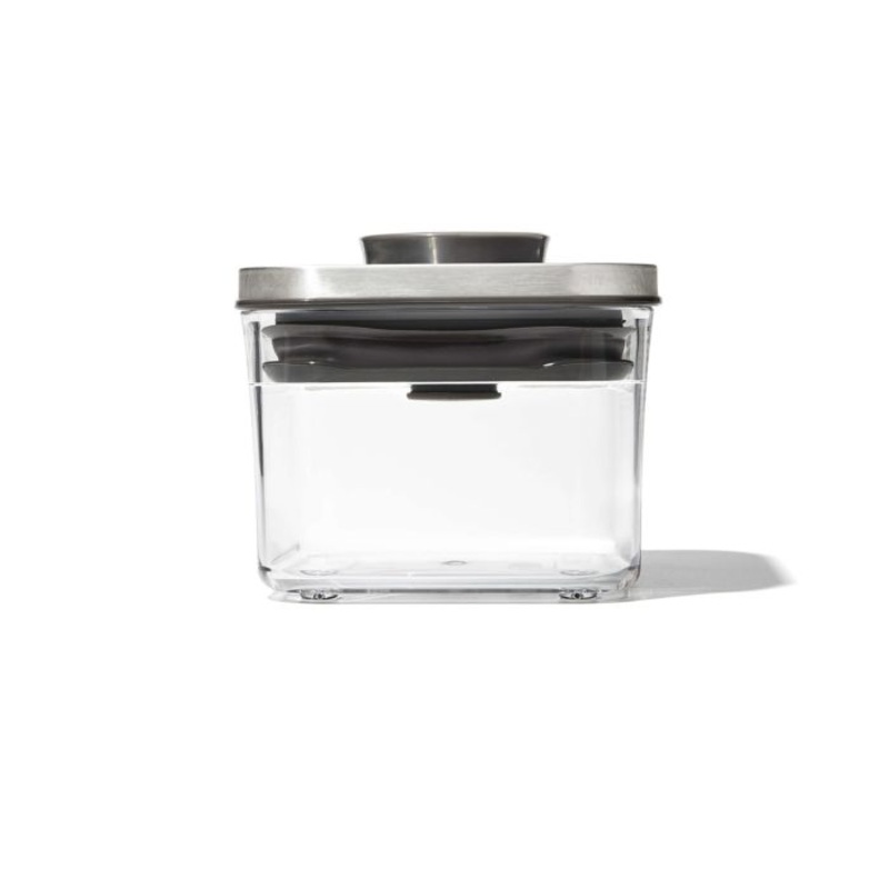 Steel Lid Clear POP Container- Small Square Mini 3118500 0.4 Quart