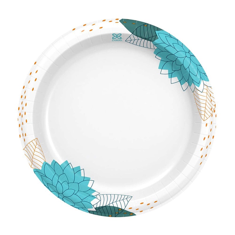 48-Pack 8.5-Inch Flowers Bloom Paper Dinner Plates 15289