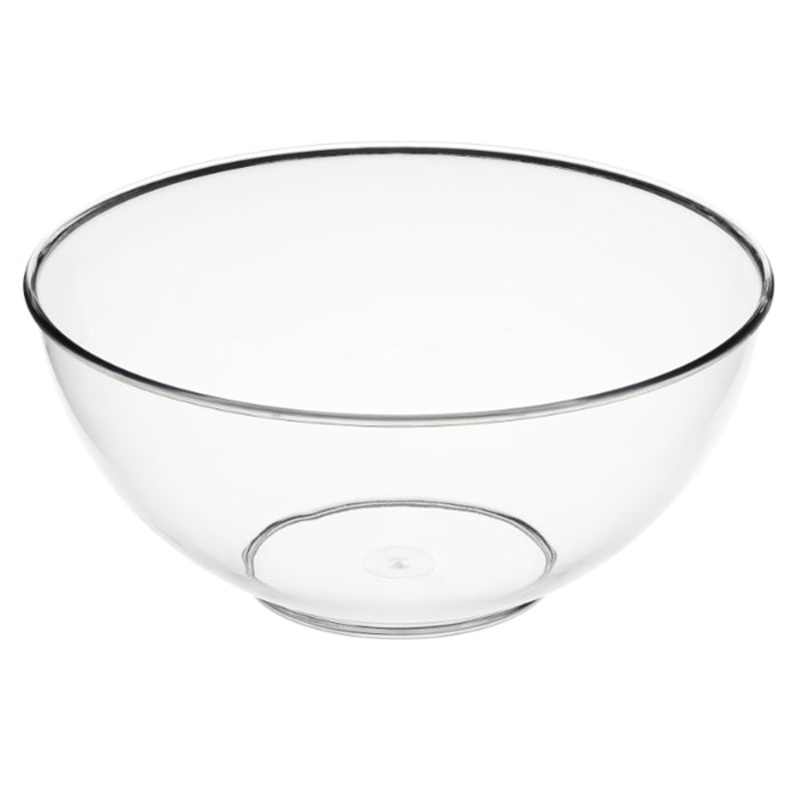 Clear Plastic Contemporary Smooth Bowl 82900