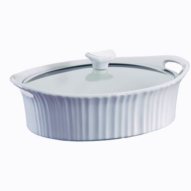 French White 2.5-Quart Oval Baking Dish 1105935