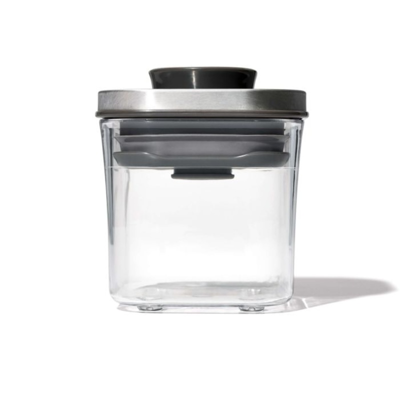 Steel Lid Clear POP Container- Mini Square Mini 3118600 0.2 Quart