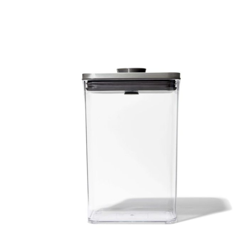 Steel Lid Clear POP Container- Rectangle Medium 3118700 2.7 Quart
