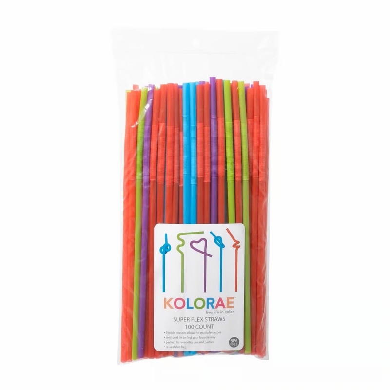 Assorted Flexible Drinking Straws KOL-1096