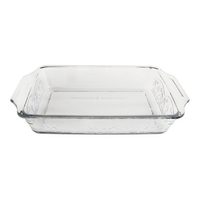 Embossed Glass Baking Dish 3 Qt, 2.3 x 13 x 2.7 in. 13010