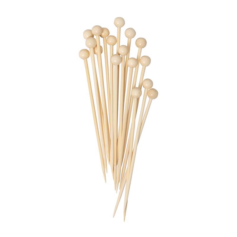 Viovia Beige Bamboo Ball Appetizer Pick VIO-1067
