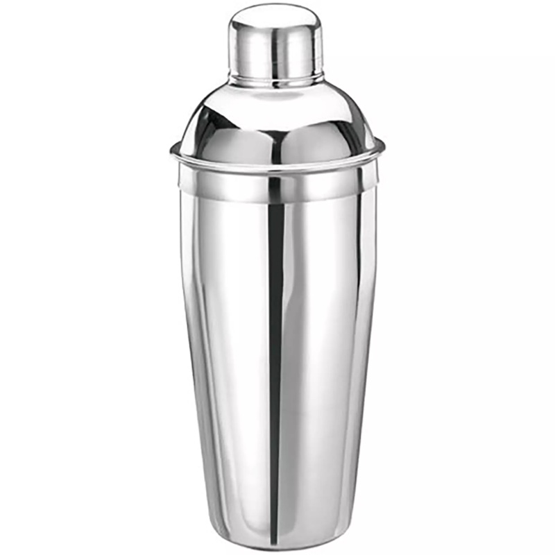 Winco 28 Oz Stainless Steel Deluxe Bar Shaker - 3 Piece Set
