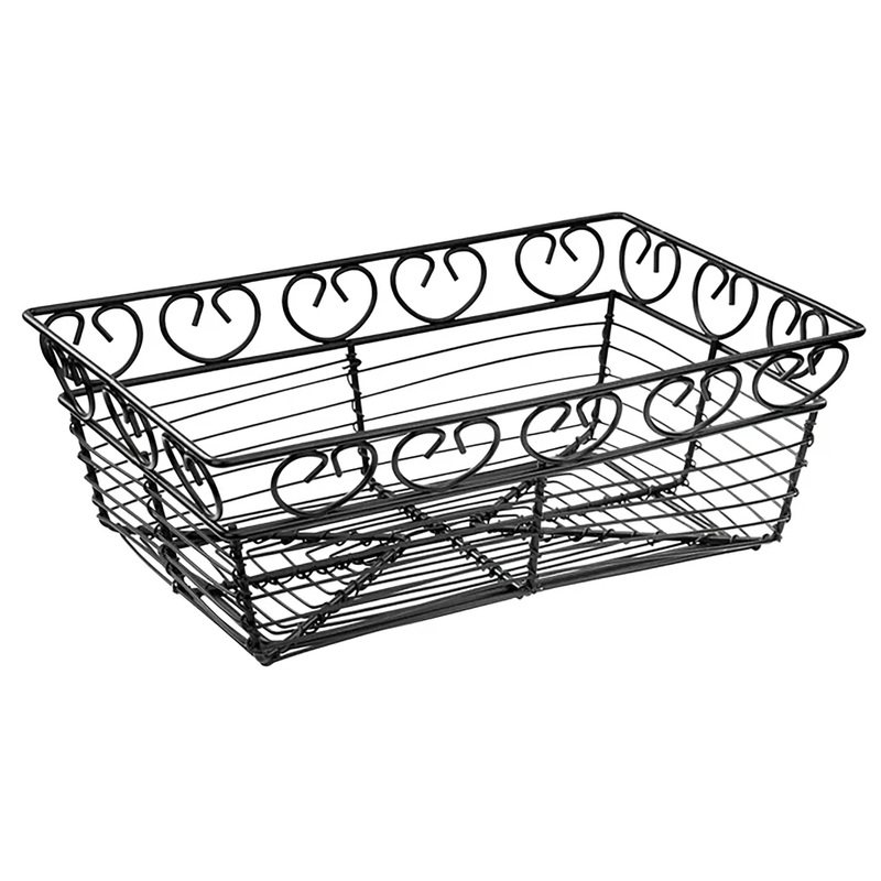 Winco 9" Rectangular Wire Serving Basket