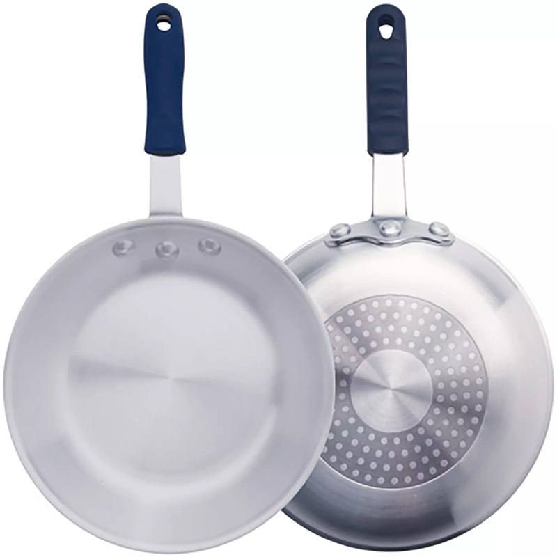 Winco AFPI Series Induction Natural Finish Aluminum Fry Pans - Various Sizes