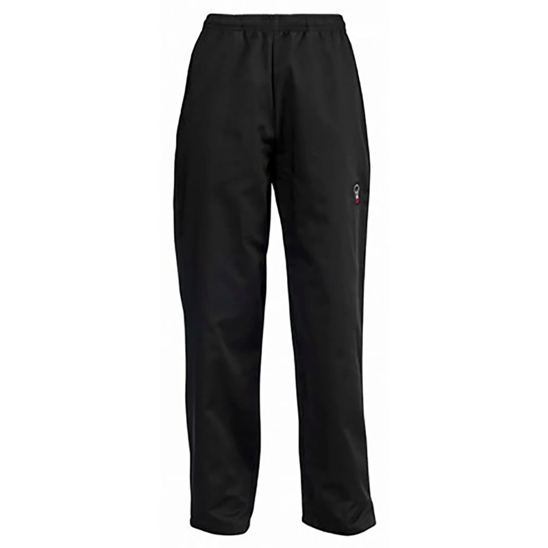 Winco Black Universal Fit Chef Pants - Various Sizes
