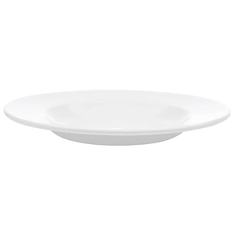 Browne PALM 12" White Porcelain Pasta Bowl (Pack of 12) - 20 Oz Capacity