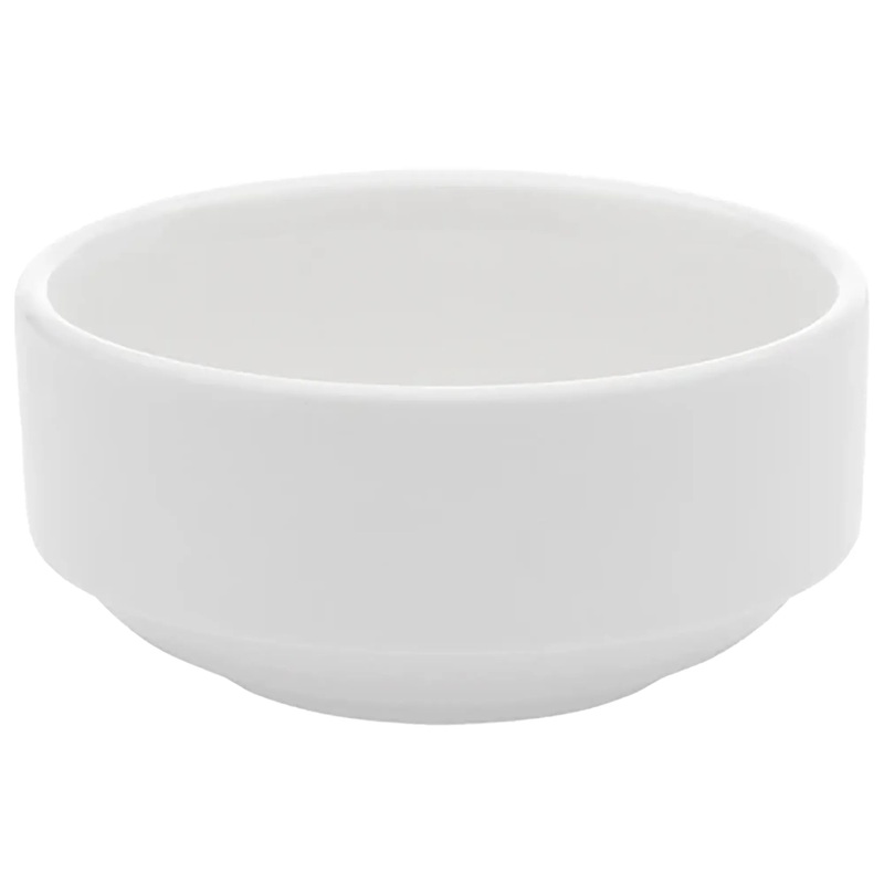 Browne PALM 4.5" White Porcelain Stacking Bowl (Pack of 12) - 10.5 Oz Capacity