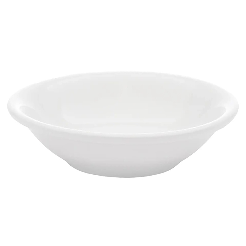 Browne PALM 5" White Porcelain Fruit Bowl (Pack of 12) - 4.75 Oz Capacity
