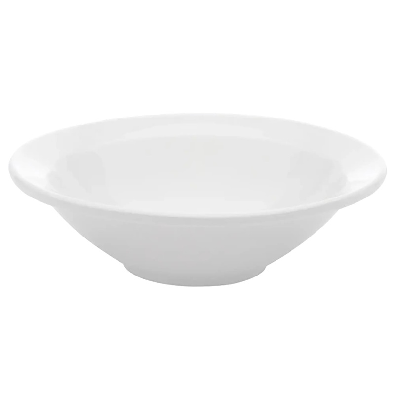 Browne PALM 6.5" White Porcelain Grapefruit Bowl (Pack of 12) - 15 Oz Capacity