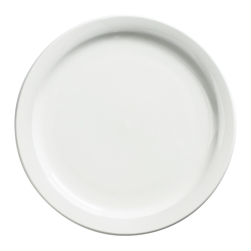 Browne PALM White Porcelain Round Dinner Plate (Pack of 12) - Various Sizes