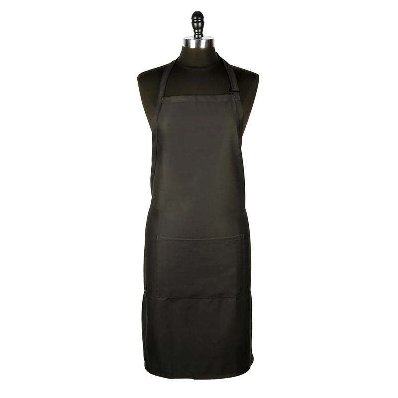 Mercer Culinary Black Bib Apron With Pocket