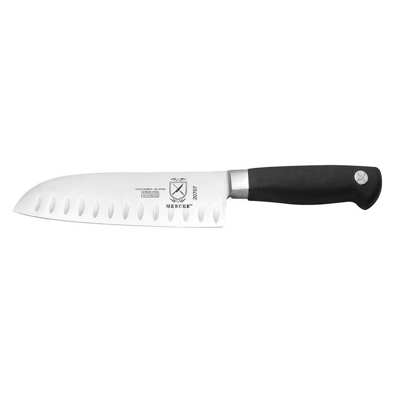 Mercer Culinary Genesis 7" Santoku Knife, Granton Edge