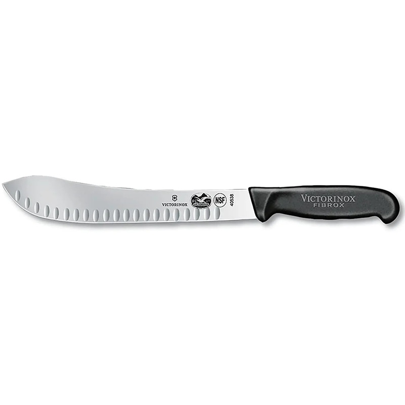 Victorinox 5.7423.25X3 Fibrox 10" Butcher Knife, Granton Edge