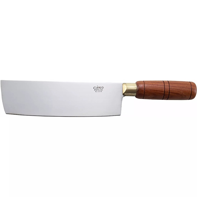Winco 7" Chinese Cleaver With Wooden Handle