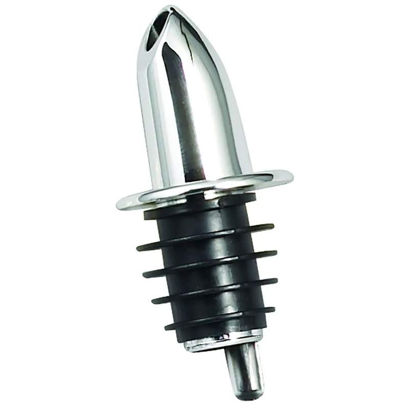 Winco Classic Chrome Plated Fast Flow Pourer - Pack of 12