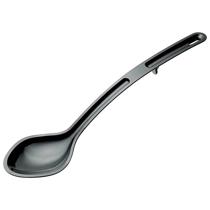 Winco CURV Black Dual Spout Serving Spoon - Various Sizes