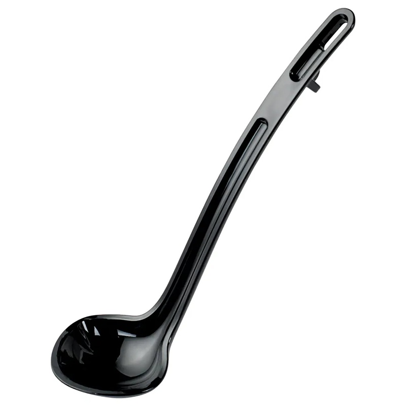 Winco CURV Black One-Piece Dual Spout Ladle - Various Sizes