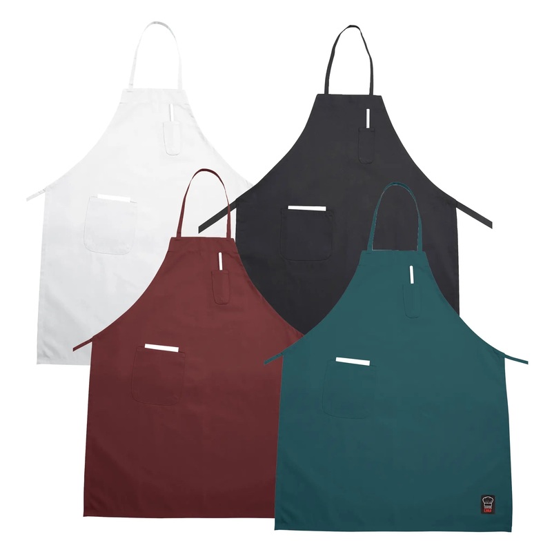 Winco Full-Length Bib Apron With Pockets - Various Colours