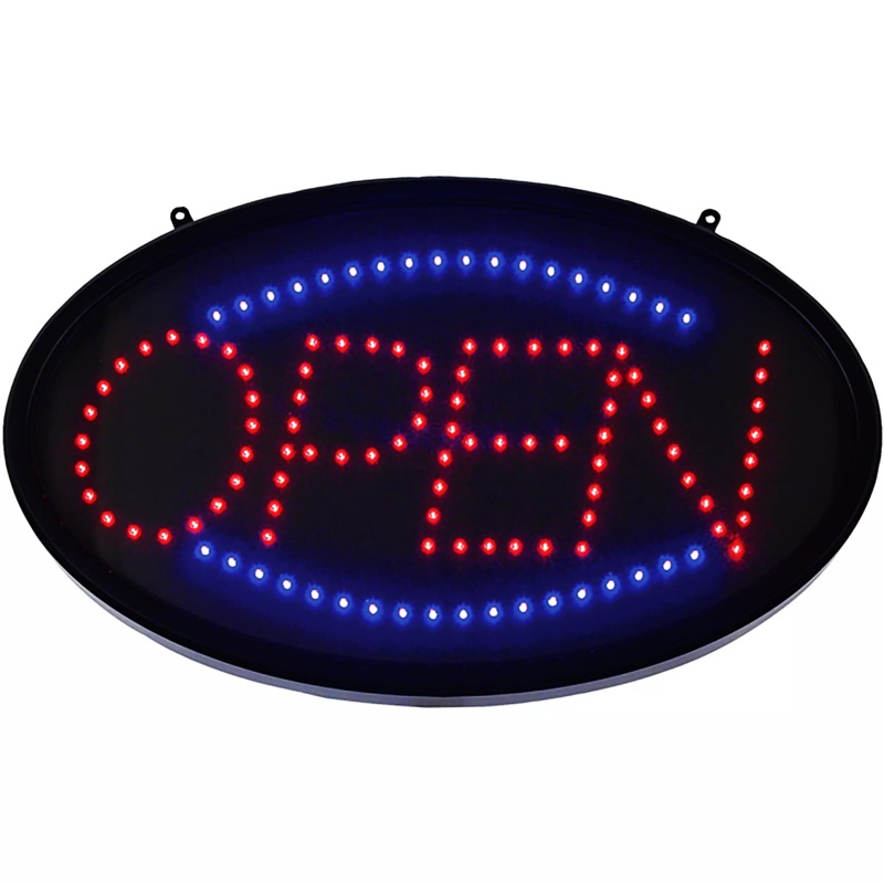 Winco Oval Open LED Sign