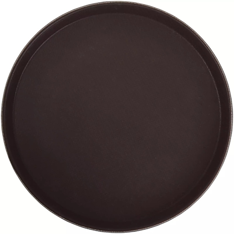 Winco Round Easy-Hold Rubber-Lined Tray - Various Sizes